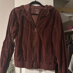 NWOT Burgundy Corduroy Hooded Jacket